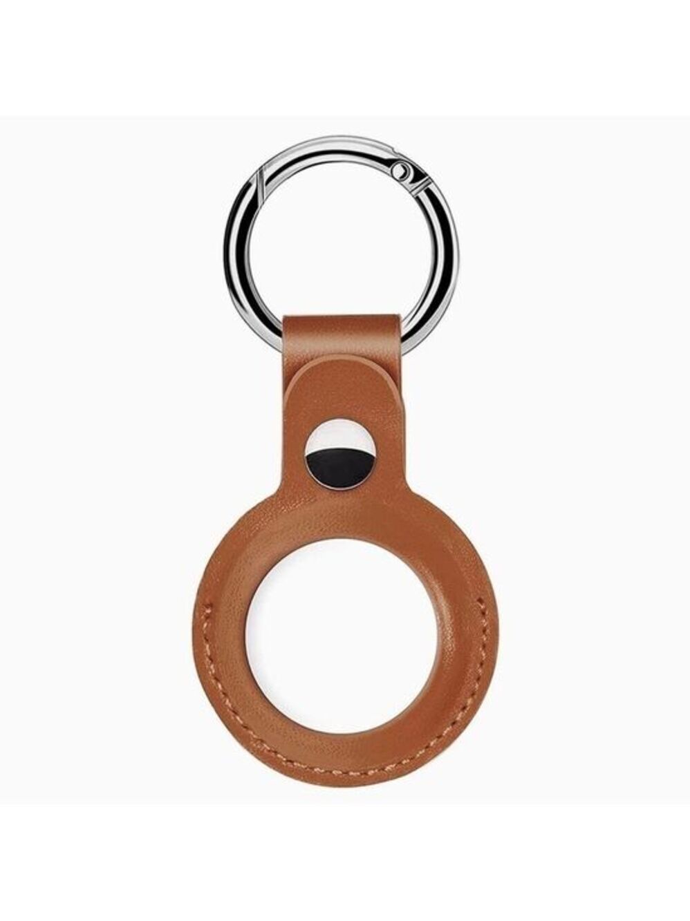 Leather Case For Apple AirTag with Keychain‎ Brown 1st Gen